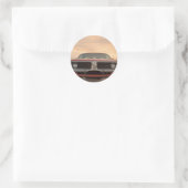  Classic Car Sunset Uitzicht Ronde Sticker (Tas)