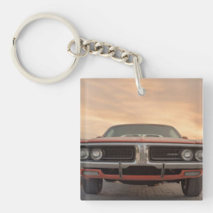 Classic Car Sunset Uitzicht Sleutelhanger