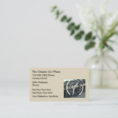 Classic Car Theme Automotive Business Cards Visitekaartje (Staand voorkant)