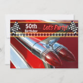 Classic Car Verjaardag Uitnodiging (Voorkant)