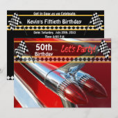 Classic Car Verjaardag Uitnodiging (Voorkant / Achterkant)