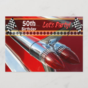 Classic Car Verjaardag Uitnodiging