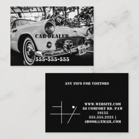 CLASSIC CAR VISITEKAARTJE (Voorkant / Achterkant)