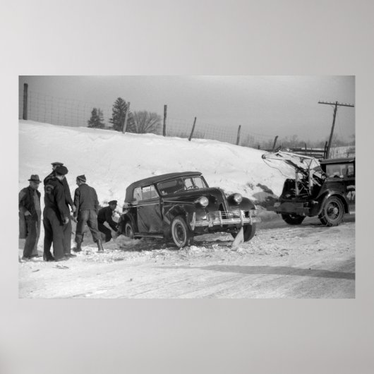 Classic Car Wreck, 1940 Poster (Voorkant)