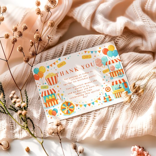 Classic Carnival Storybook Birthday Bedankkaart