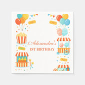 Classic Carnival Storybook Birthday Servet (Voorkant)