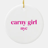 Classic Carny Girl  Keramisch Ornament (Achterkant)