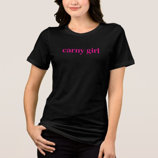 Classic Carny Girl Short Sleeve Tri-Blend Shirt (Voorkant)