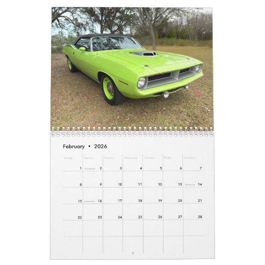 Classic Cars 2 Calendar Kalender (Feb 2026)