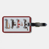 CLASSIC CARS Automobielzwart wit rood Bagagelabel (Achterkant horizontaal)