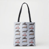  CLASSIC CARS Automotive Grey Tote Bag (Voorkant)