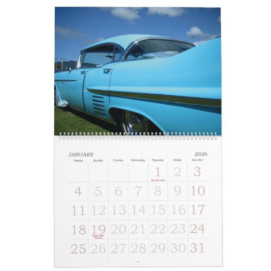Classic Cars Calendar - GoPro Wow Kalender (Jan 2026)