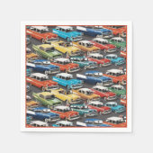 Classic Cars Pattern Napkins Servetten (Voorkant)