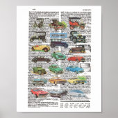 Classic Cars Poster (Voorkant)