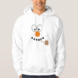 Classic Cartoon Sneeuwman Gezicht Kerstmis Hoodie