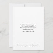 Classic Celebration of Life Invitation with Photo Kaart (Achterkant)