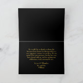 Classic Celtic Knot Black & Gold Handfasting Bedankkaart (Binnen)