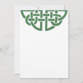 Classic Celtic Knot Green & White Handfasting Kaart (Achterkant)