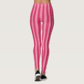 Classic Cerise en Roze Strip Patroon Leggings (Achterkant)