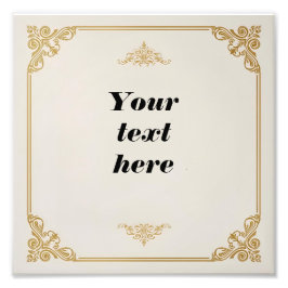 Classic Certificaat Sjabloon met  Gold Acce Foto Afdruk