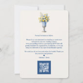 Classic Chalice Vase Mediterranean Lemons Flowers Save The Date (Achterkant)