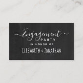 Classic Chalkboard Script, Engagement Party Ticket Informatiekaartje (Voorkant)