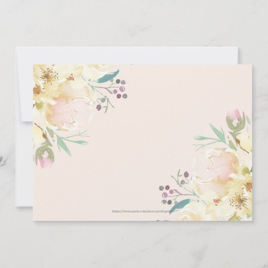 Classic Champagne and Gold Photo Commune Kaart (Achterkant)