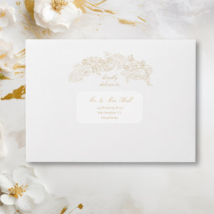 Classic Champagne bruiloft gast Adresetiketten Sticker