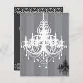 Classic Chandelier Uitnodiging (Voorkant / Achterkant)