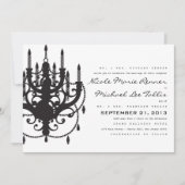 Classic Chandelier Wedding Invitation Kaart (Voorkant)