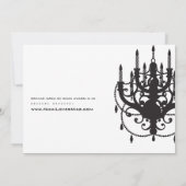 Classic Chandelier Wedding Invitation Kaart (Achterkant)