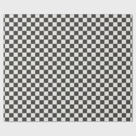 Classic Charcoal Black & Cream Gingham Cadeaupapier