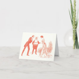 Classic Charles Dana Gibson kerstkaart Feestdagen Kaart