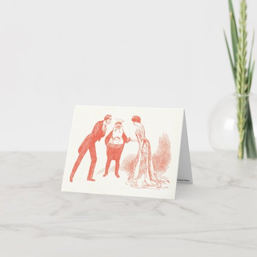 Classic Charles Dana Gibson kerstkaart Feestdagen Kaart (Voorkant)