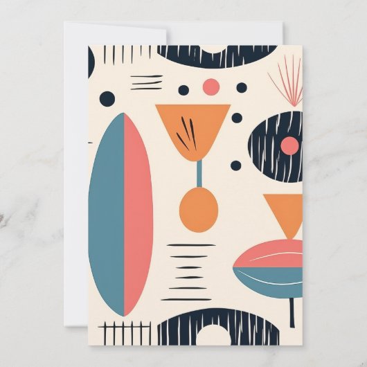 Classic Charm  Retro Wedding Bedankkaart (Achterkant)