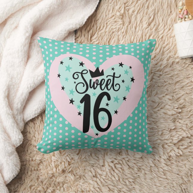 Classic Charm! Sweet 16 Gift Throw Pillow Kussen (Deken)