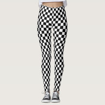Classic Checkered Racing Flag Check Black White
