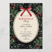 Classic cherry bow birthday kaart (Voorkant)
