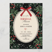 Classic cherry bow bridal shower kaart (Voorkant)