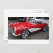 Classic Chevrolet Corvette Briefkaart (Voorkant / Achterkant)