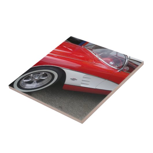 Classic Chevrolet Corvette Tegeltje (Zijkant)