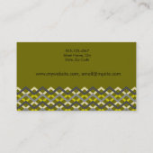 Classic Chevron Pattern Green Visitekaartje (Achterkant)