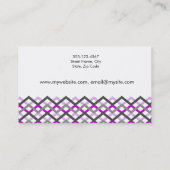 Classic Chevron Pattern roze Visitekaartje (Achterkant)