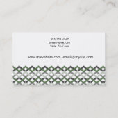 Classic Chevron Pattern Violet Grey Visitekaartje (Achterkant)