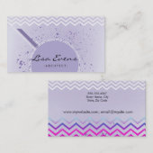 Classic Chevron Pattern Violet Visitekaartje (Voorkant / Achterkant)