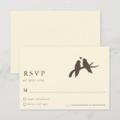Classic Chic Birds Ivory Formal Wedding RSVP Cards (Voorkant / Achterkant)