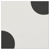 Classic Chic Black & Vanilla Polka Dots Pattern Stof (Close Up)