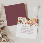 Classic Chic Boho Floral Honeymoon Wish Informatiekaartje<br><div class="desc">Deze klassieke chic boho floral honeymoon wensenomhullingskaart is perfect voor een rustige bruiloft. Het ontwerp is voorzien van handbeschilderde,  meerkleurige rozen en pinda's met een groene loof.</div>