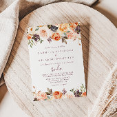 Classic Chic Boho Floral Spain Wedding Kaart