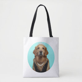 Classic Chic Breakfast Poster Golden Retriever Tote Bag